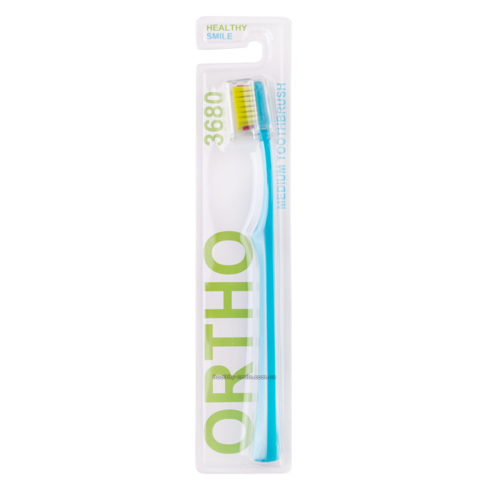 Healthy Smile Ortho Medium Orthodontic Toothbrush, Blue